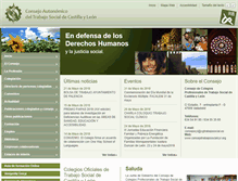 Tablet Screenshot of consejotrabajosocialcyl.org